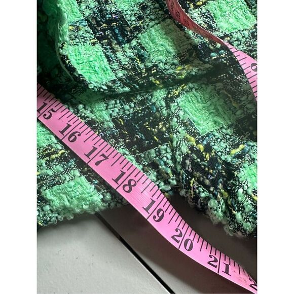 Atoir Women's Leave Me Be Plaid Ruffle Tweed Mini Dress Aspen Green Size 8 🛑 - Picture 8 of 9